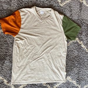 Urban outfitters MENS XL color block neutral t shirt Like new